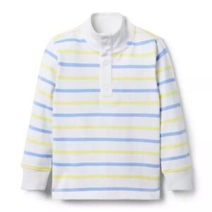 Boy’s Janie and Jack Striped Half Snap Pullover, size: 3T.